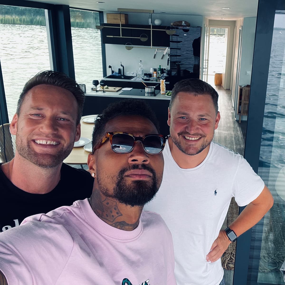 The Lakeside Loft crew with Kevin-Prince Boateng